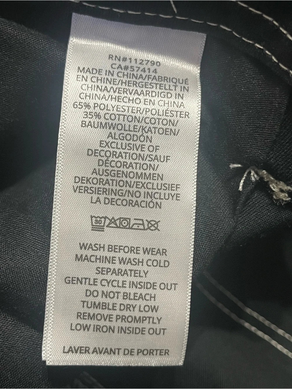 True Religion Cargo Pants Mens Size 44 Jet Black Outline Pocket Logo New $169